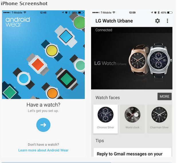 using wear os with iphone