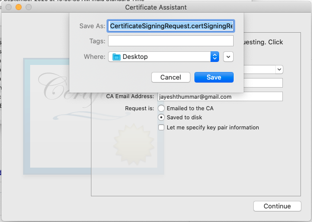 certificate assistant