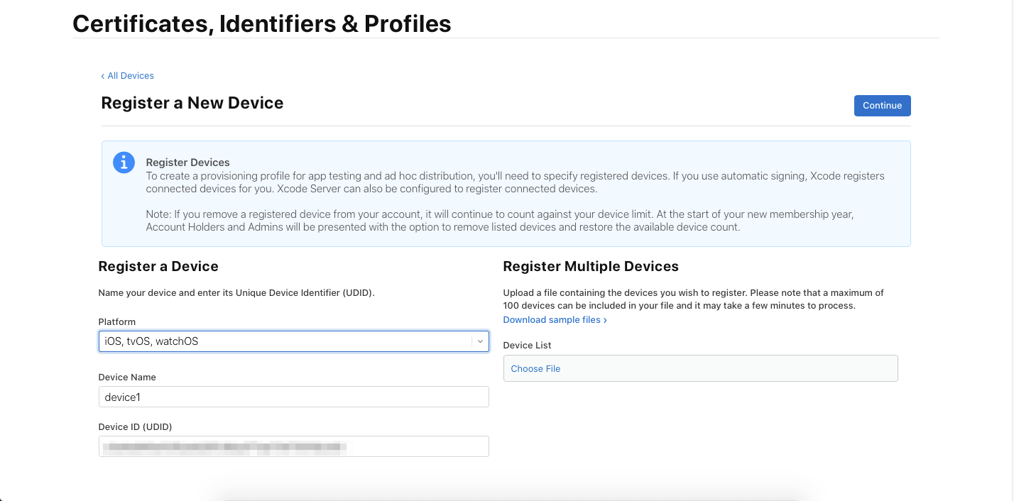 Register Your device