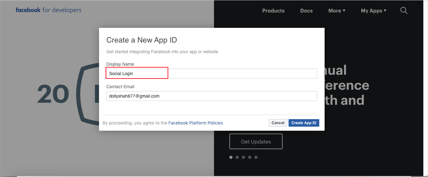 Create a New App ID