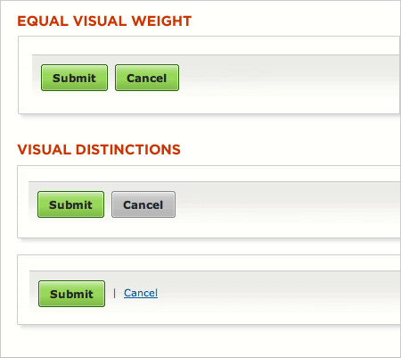 Primary Button vs Secondary Button