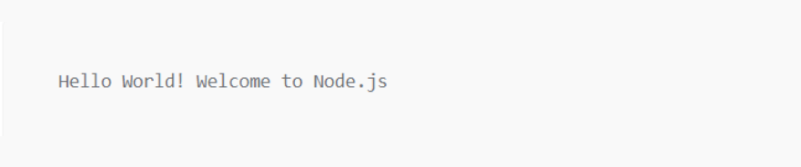 Node.js Hello World Example