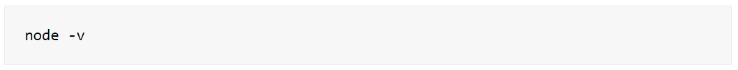 Check current veersion of node.js