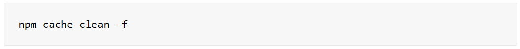  clear npm cache