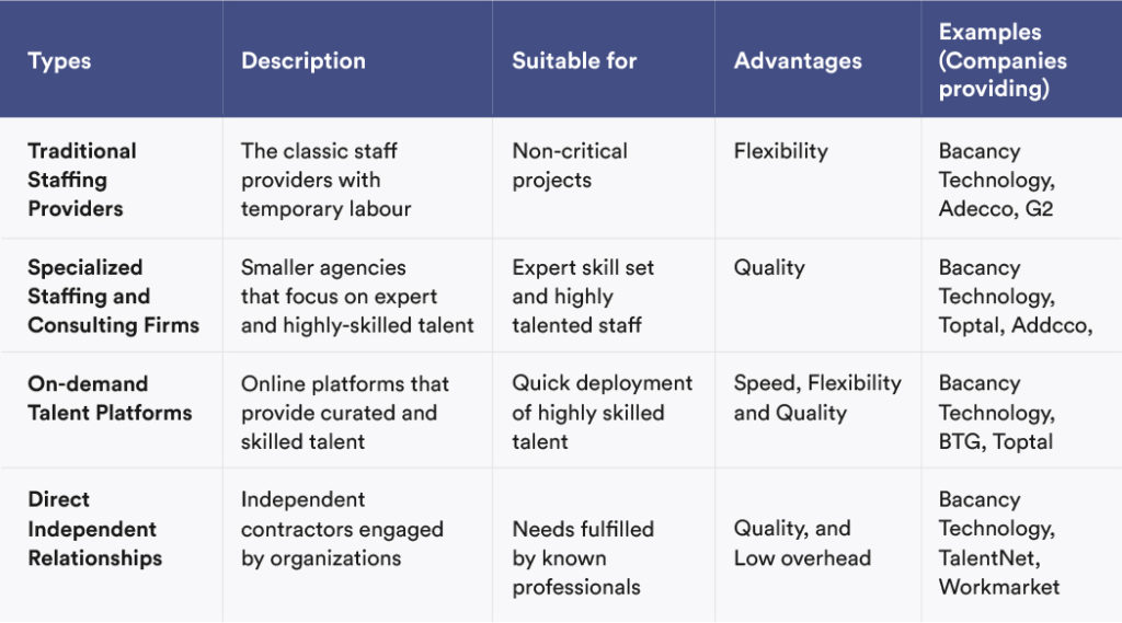 Types of IT Staff Augmentation 