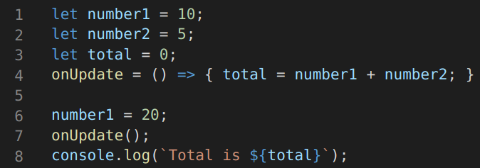  logic of calculating total