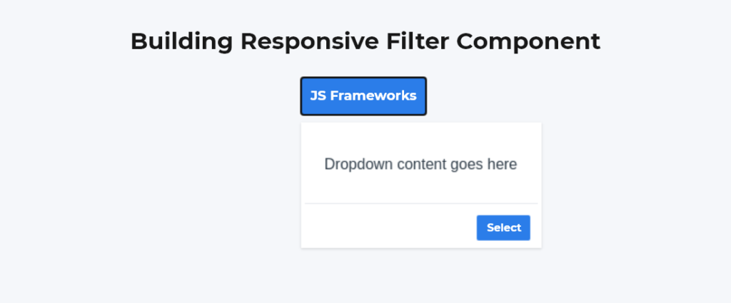 Developing Responsive and Common React Filter Component