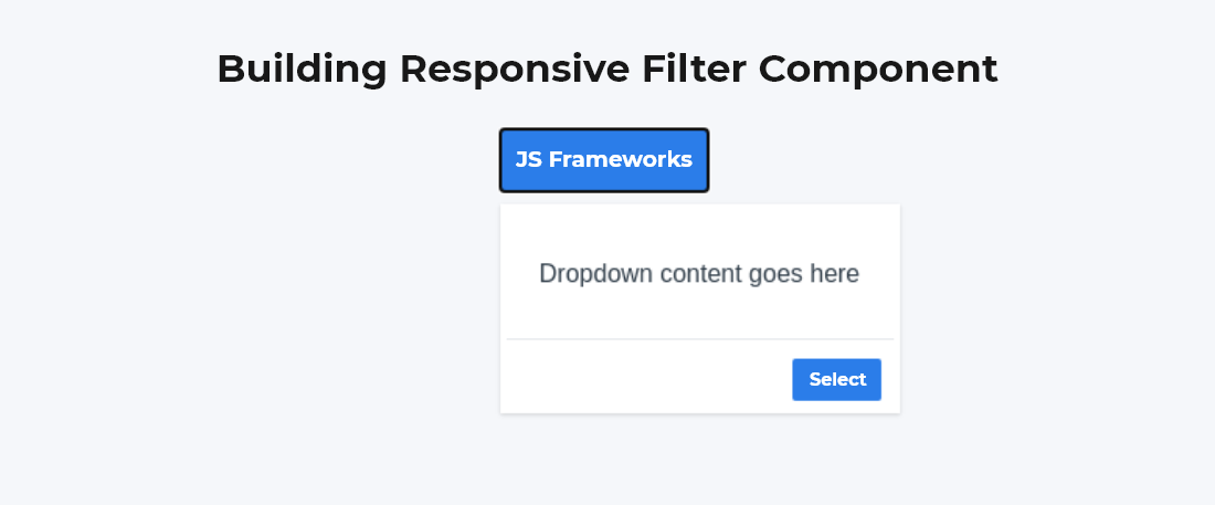 Building responsive filter component