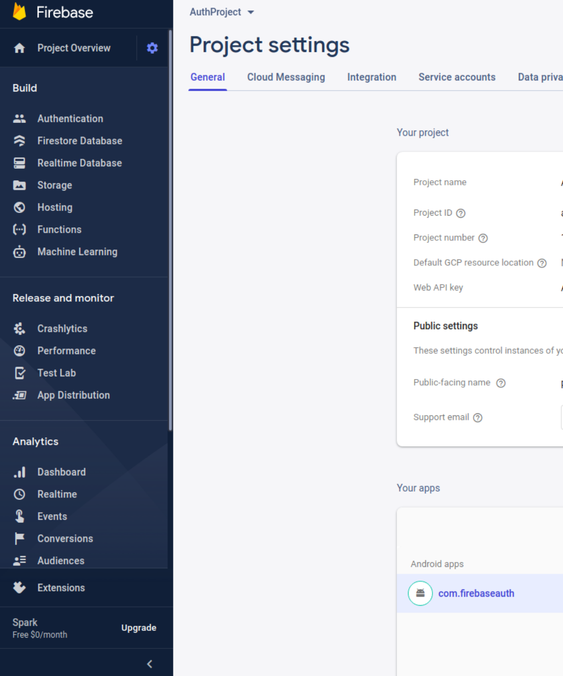 Setting Up Firebase Project