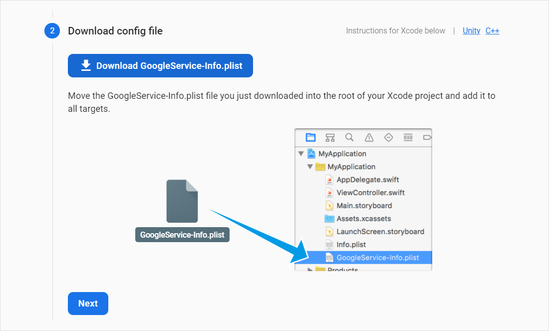 Download config file