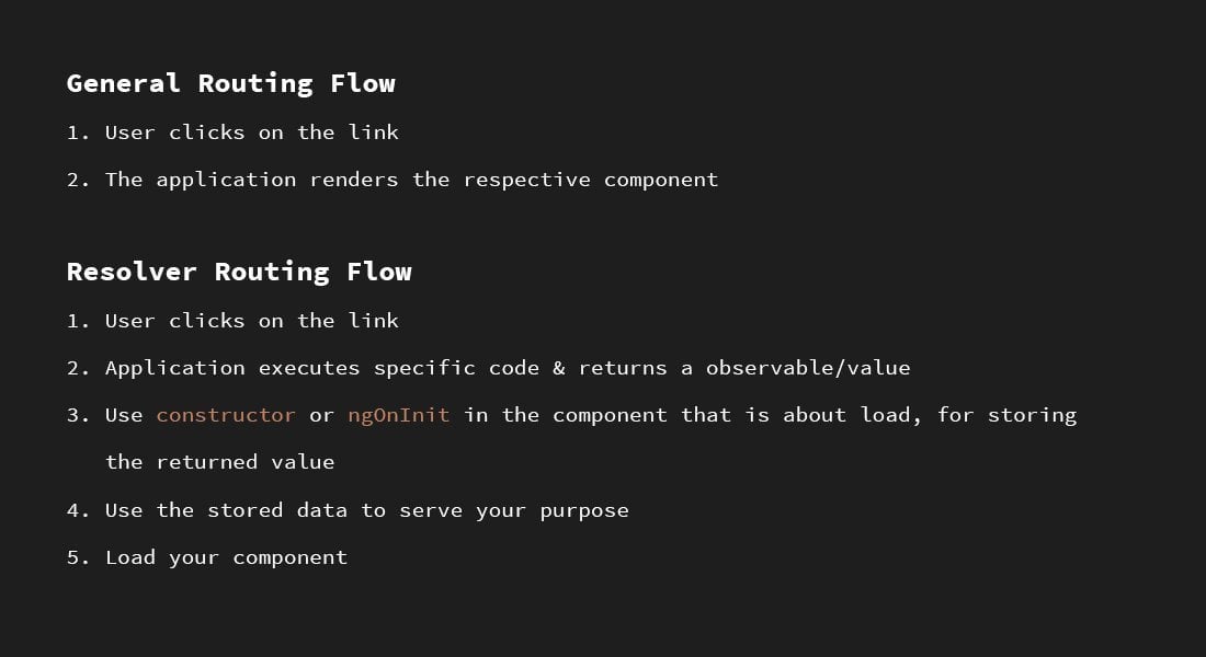 General Routing Flow v/s Angular Resolver Routing Flow