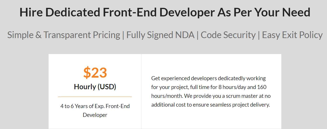 hire front end developer