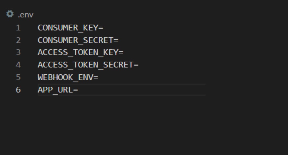 Configure .env file