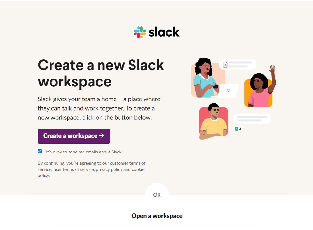 Create Slack Workspace