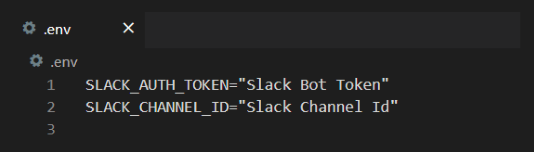 Slack auth token