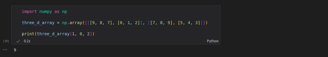 Access Elements in 3-D Array