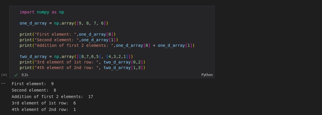 Array Indexing in NumPy