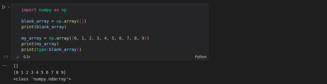 Create NumPy Array