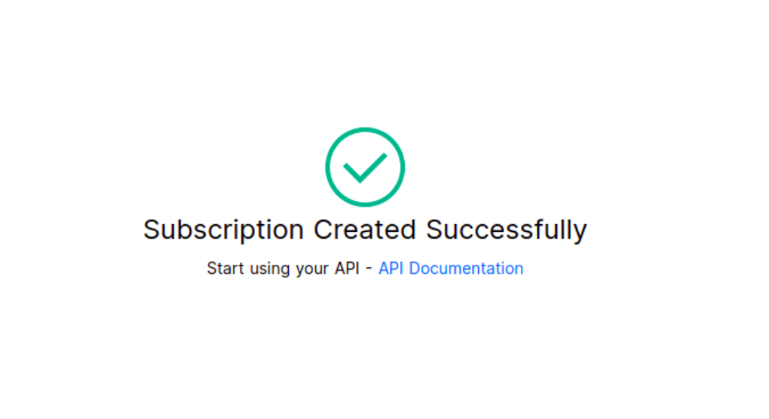 Subscription successful