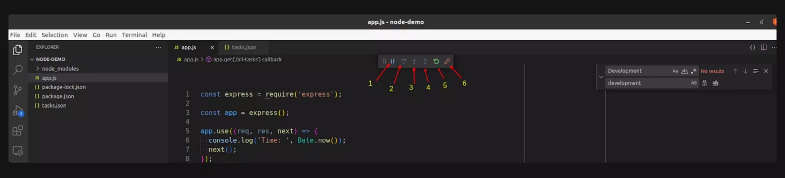 elements in debug controller