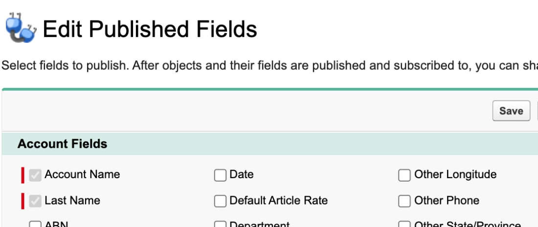 Edit Published Fields