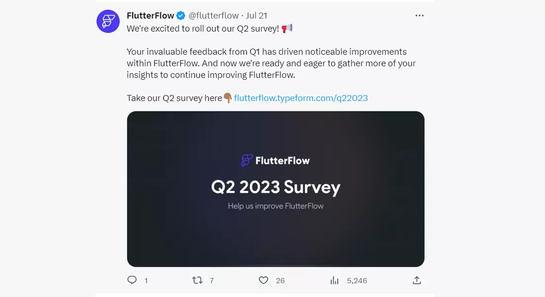 FlutterFlow Q2 Survey