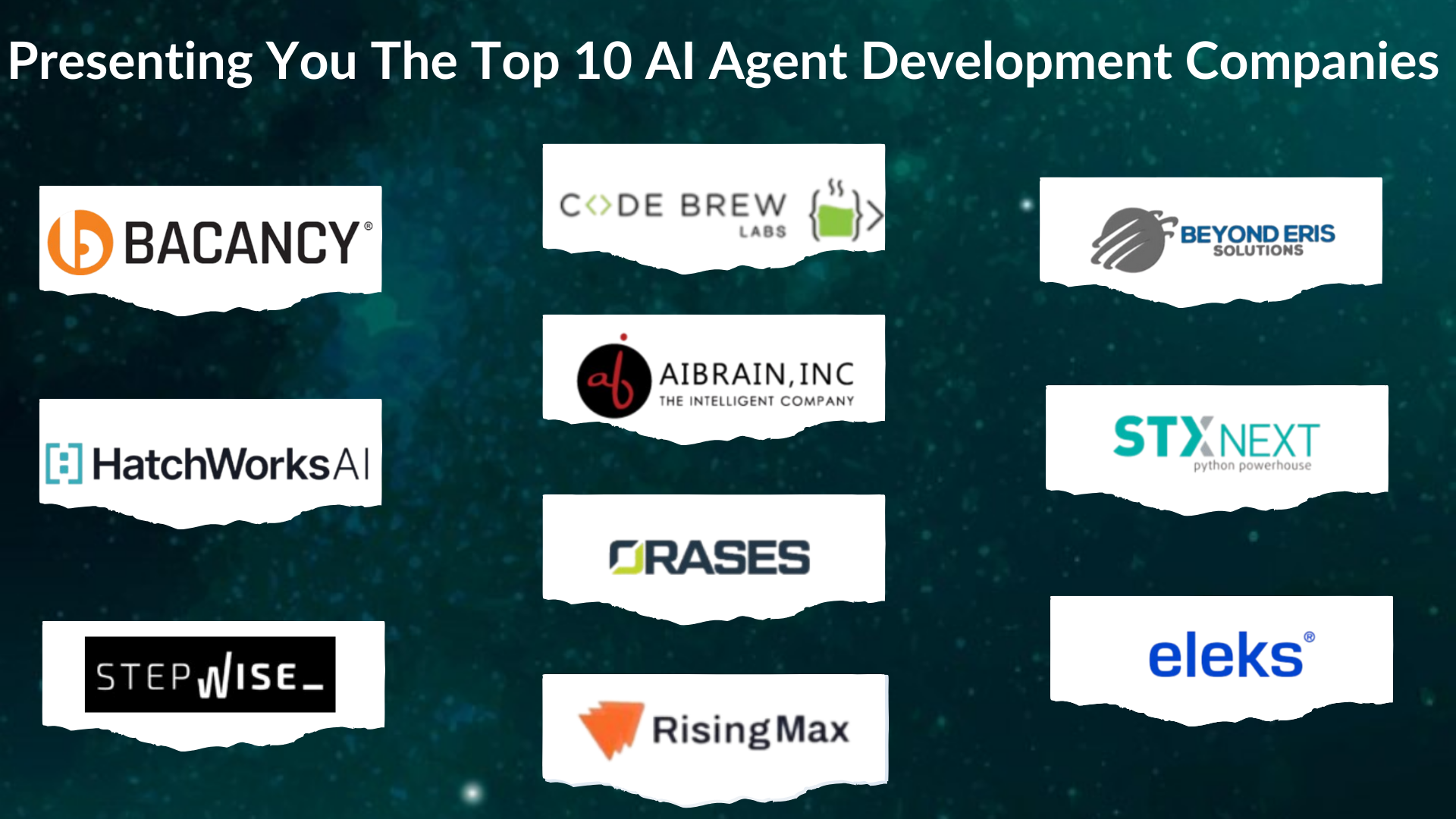 Presenting You The Top 10 AI Agent Development Companies
