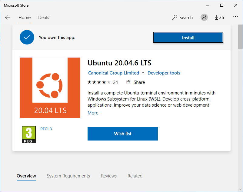 Search for Ubuntu